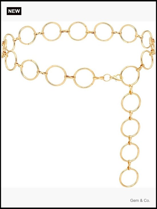 Chunky O-Ring Waist Chain Belt for Dresses main image 4
